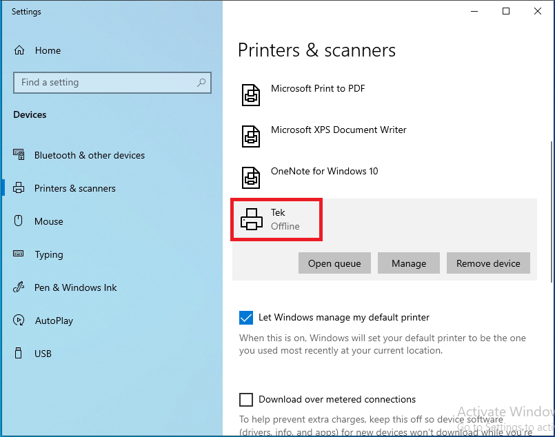 OfflinePrinter