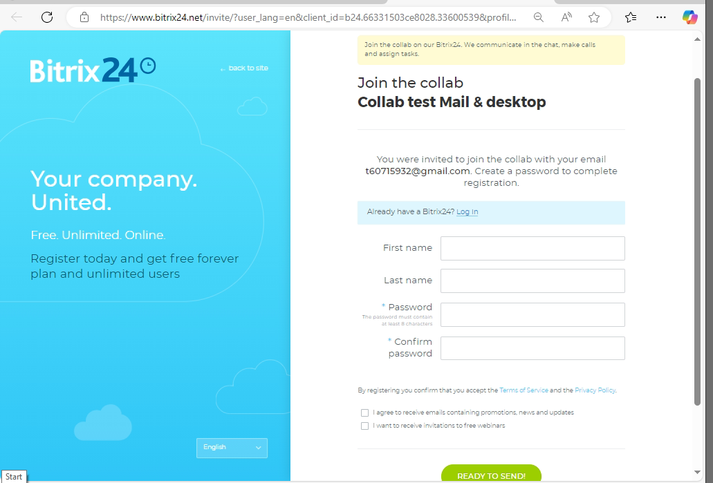 BitrixRegistration